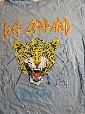 Def Leppard High 'n' Dry Short Sleeve Band Tee - Light Blue